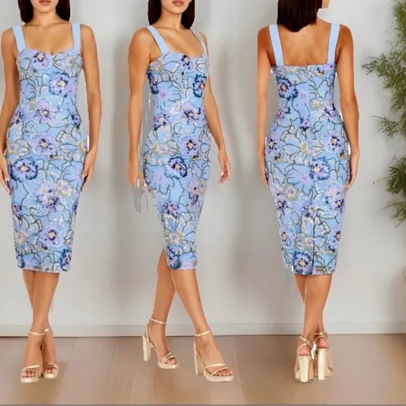 Dress the Population | Dresses | Dress The Population Nicole Embellished  Cocktail Dress 8 | Poshmark